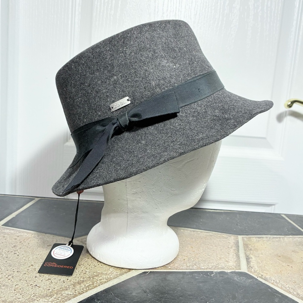 NWT Coal Headwear Charcoal Wool Fedora USA MADE One Size